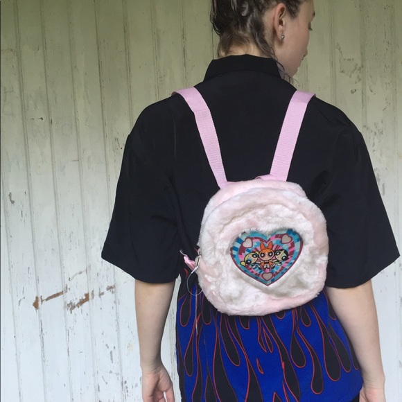 **SOLD** Fuzzy powerpuff girls mini backpack - Picture 5 of 6